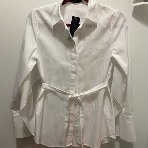 BCBG White Blouse xxs fits like S